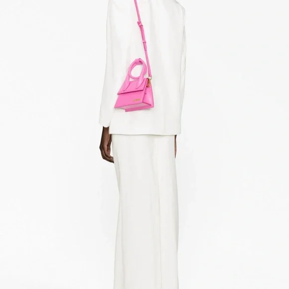 Jacquemus La Chiquita Noued Leather Logo Top Handle Bag